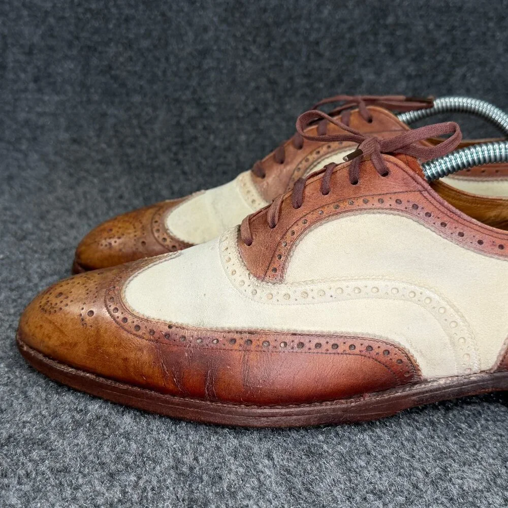 Florsheim Imperial Spectator Oxford Men's 9.5D Two Tone‎ Brown Leather Wingtip